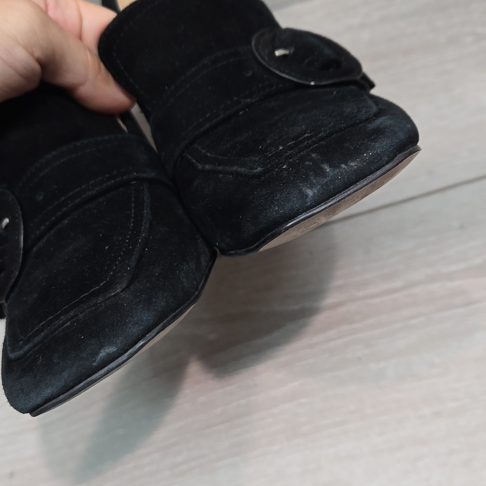 Marc Fisher Women Garlan Leather Square Toe Heels Sandals shoes sz 8.5M - Picture 4 of 12